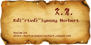Körtvélyessy Norbert névjegykártya