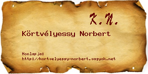 Körtvélyessy Norbert névjegykártya